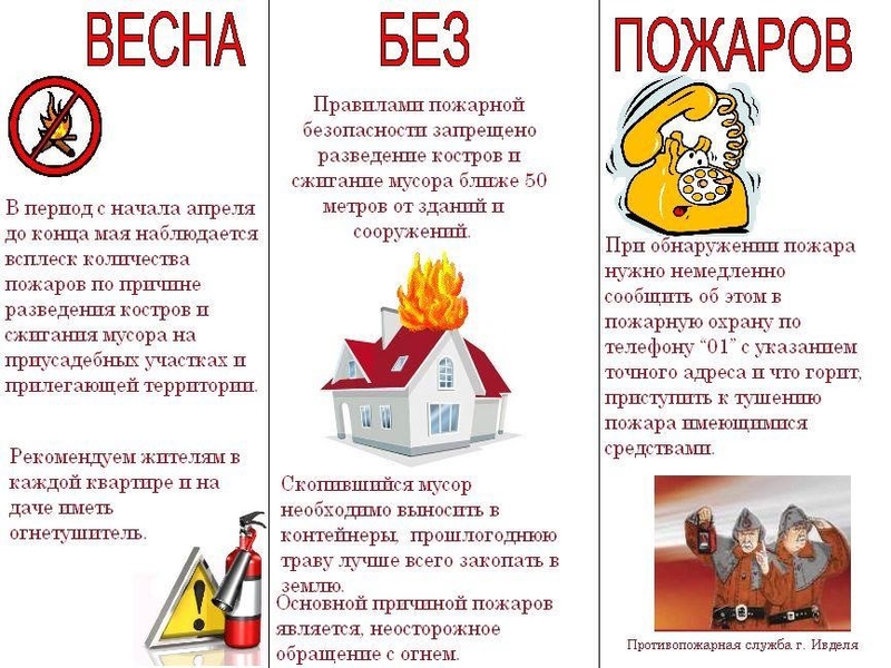 Пожарная безопасность в весенне-летний период.